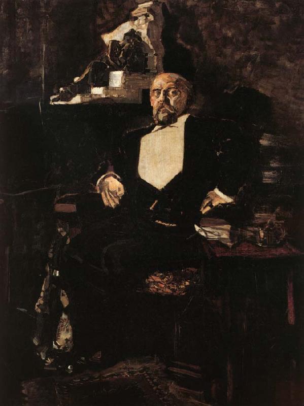Mikhail Vrubel Portrait of Savva Mamontov oil painting image